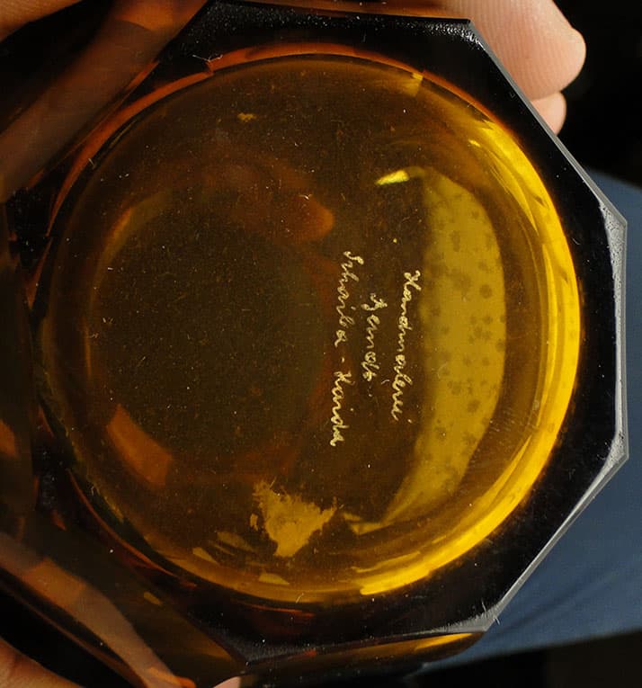 Wazon, kryształ, ręcznie malowany, proj. Kamenický Šenov, Czechy, XIX w. - 112594