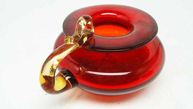 Kaganek modernizm, szkło, proj. B. Świstacka, Polska, lata 70. - 112616