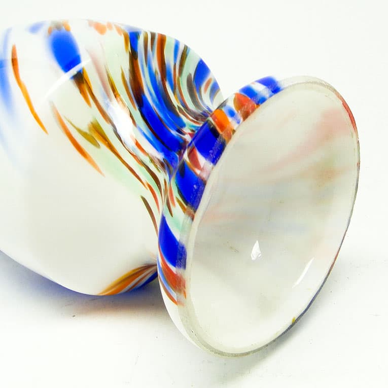 Wazon Art Deco, spatterglass, Bohemia, Czechosłowacja, lata 50. - 112621