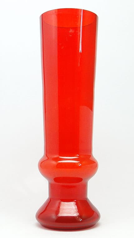 Wazon postmodernistyczny, szkło czerwone, Polska, lata 70. - 112627