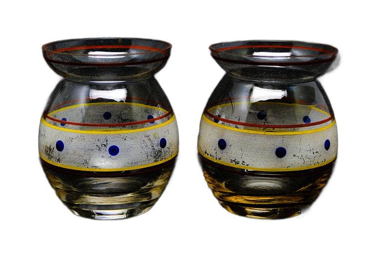 para wazonów, pop art, szkło, Huta Hortensja, Polska, lata 60.