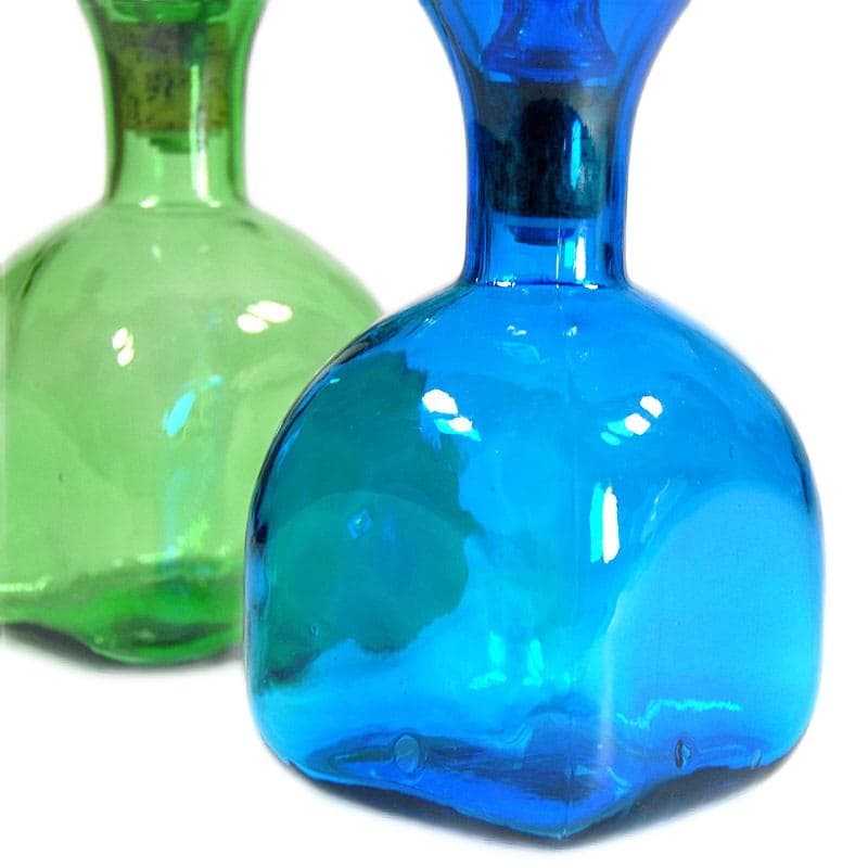 Kolorowe karafki ze szkła, Empoli, Włochy, lata 60. - 8198