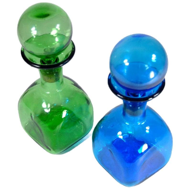 Kolorowe karafki ze szkła, Empoli, Włochy, lata 60. - 8196