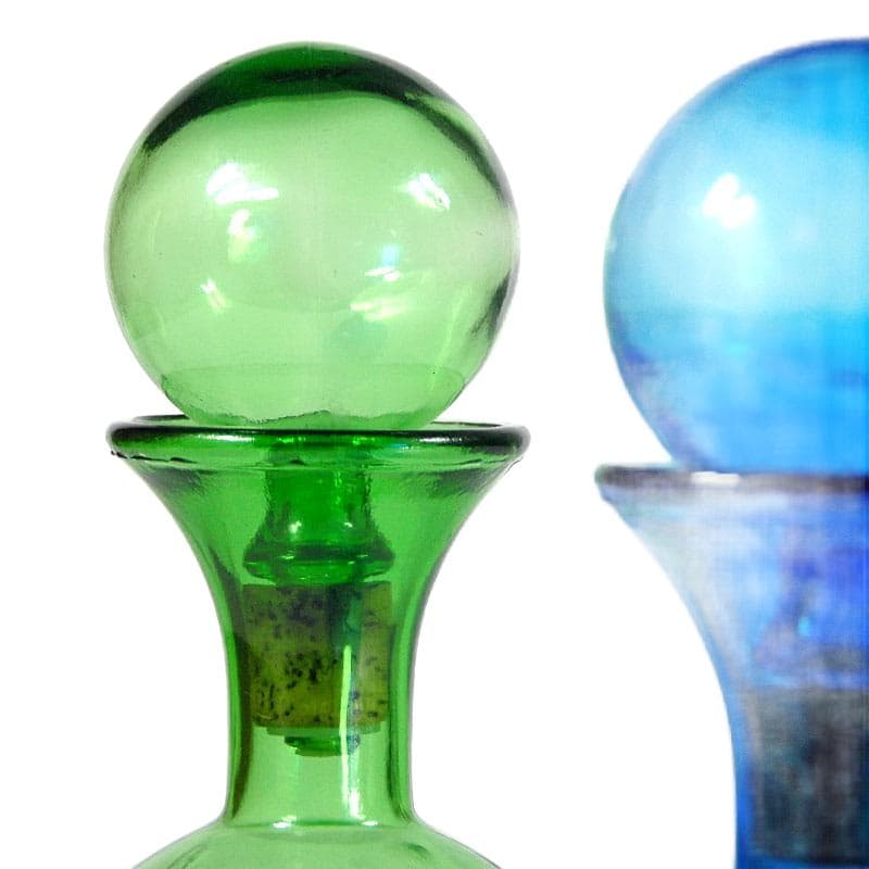 Kolorowe karafki ze szkła, Empoli, Włochy, lata 60. - 8199