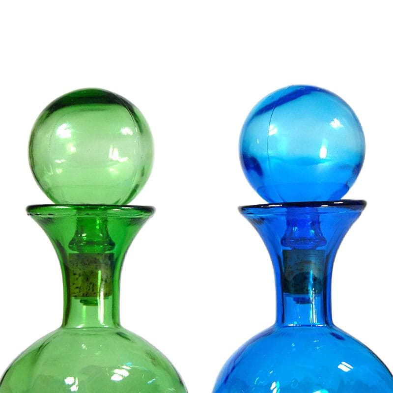 Kolorowe karafki ze szkła, Empoli, Włochy, lata 60. - 8202
