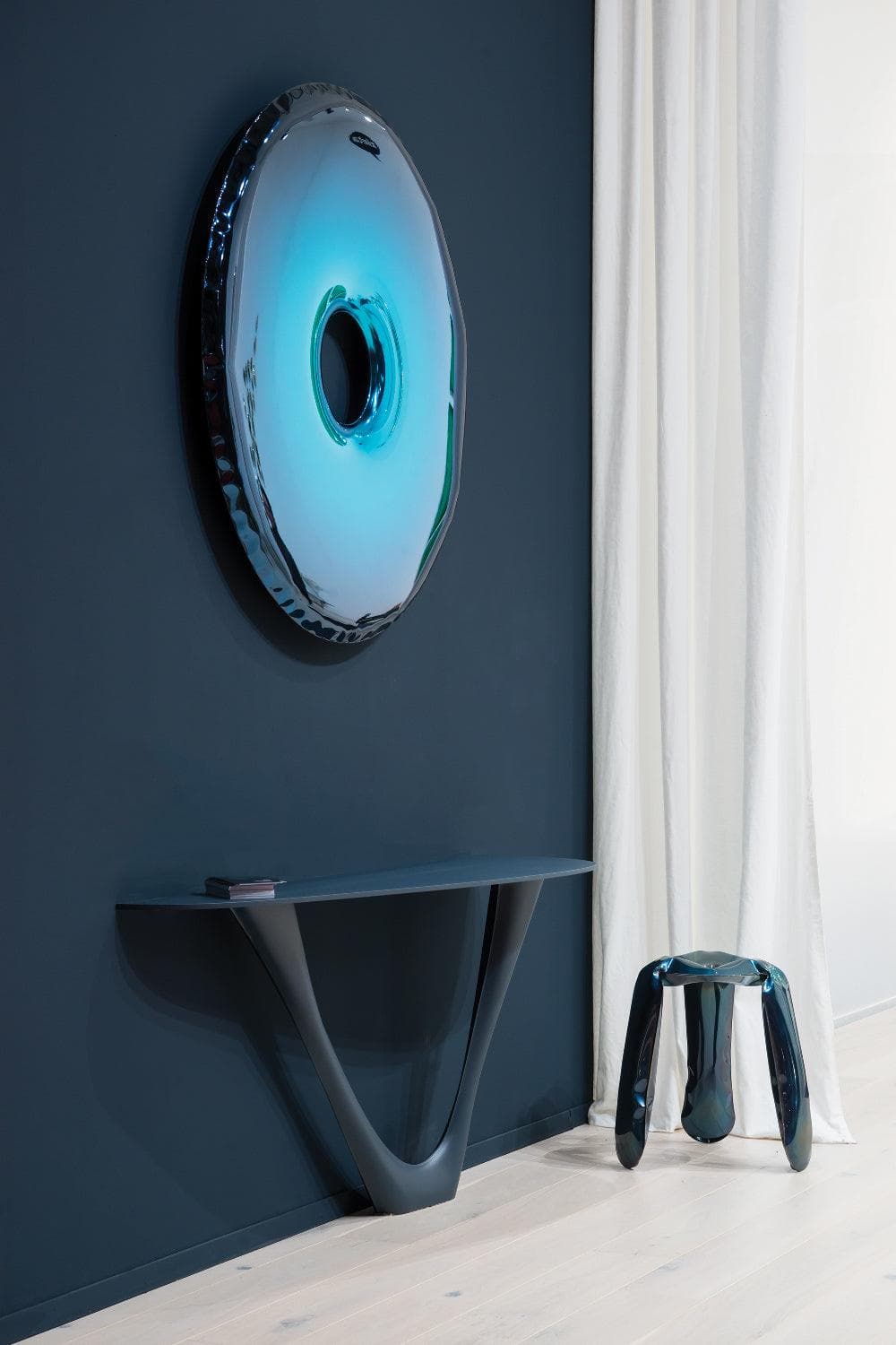 RONDO wall mirror blue 200 cm, Zieta Studio - 117013