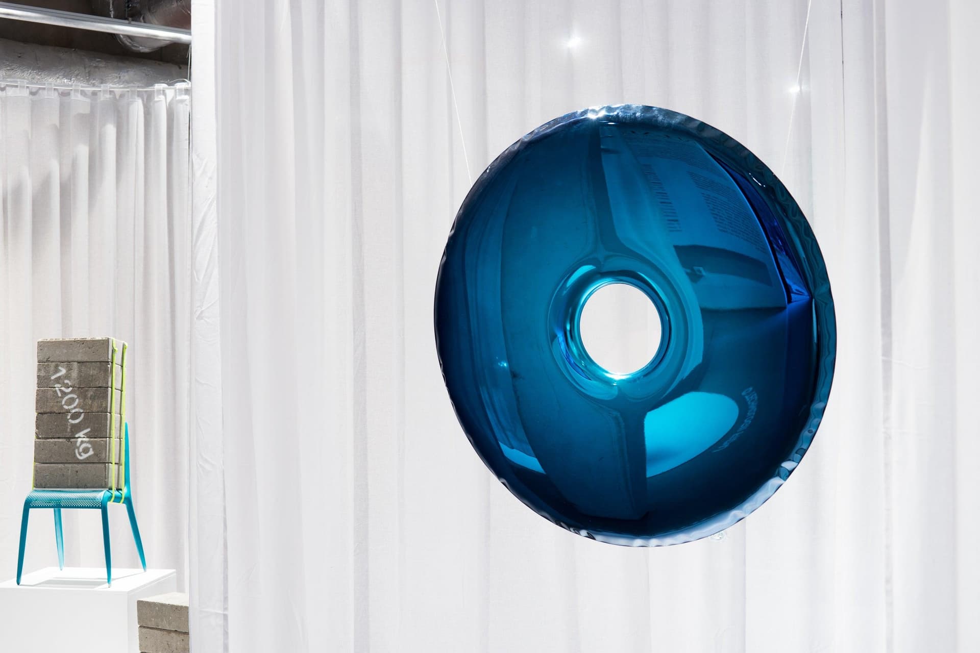 RONDO wall mirror blue 200 cm, Zieta Studio - 117021