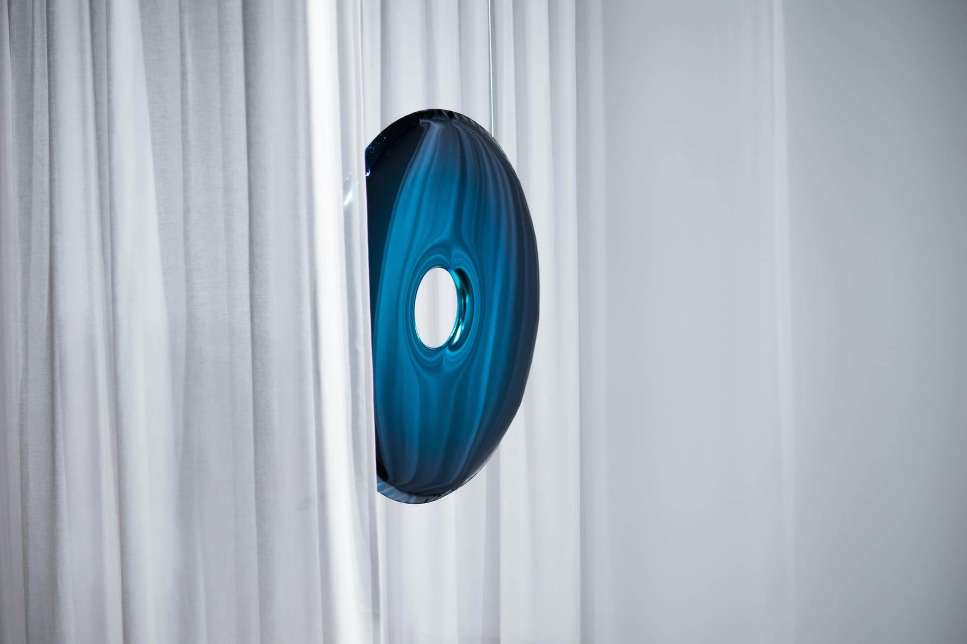 Lustro ścienne RONDO gradient niebieskie 95 cm, Zieta Studio - 116992