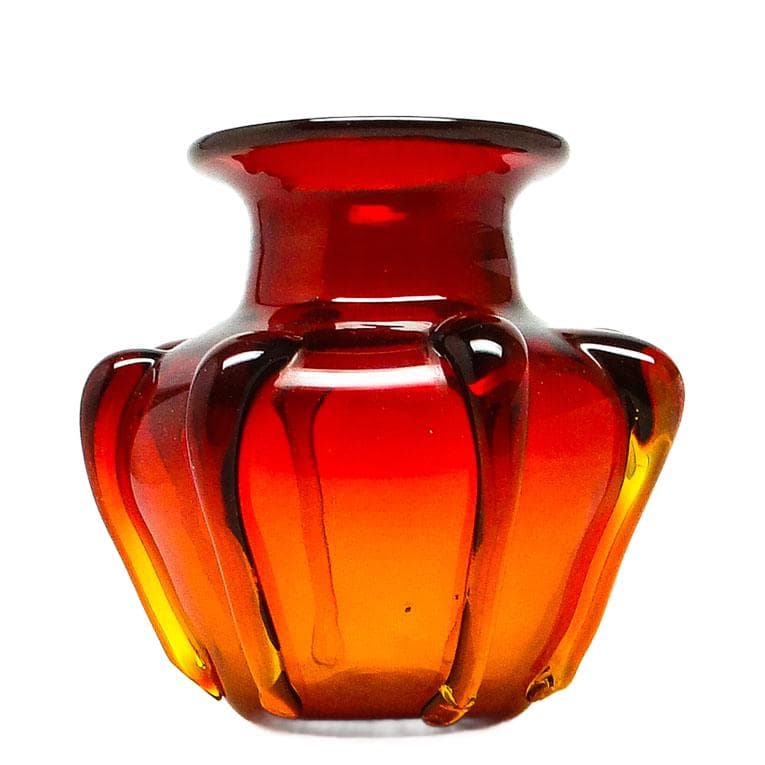 Wazon Mid-century modern, szkło, proj. J. Słuczan-Orkusz, Polska, lata 70.