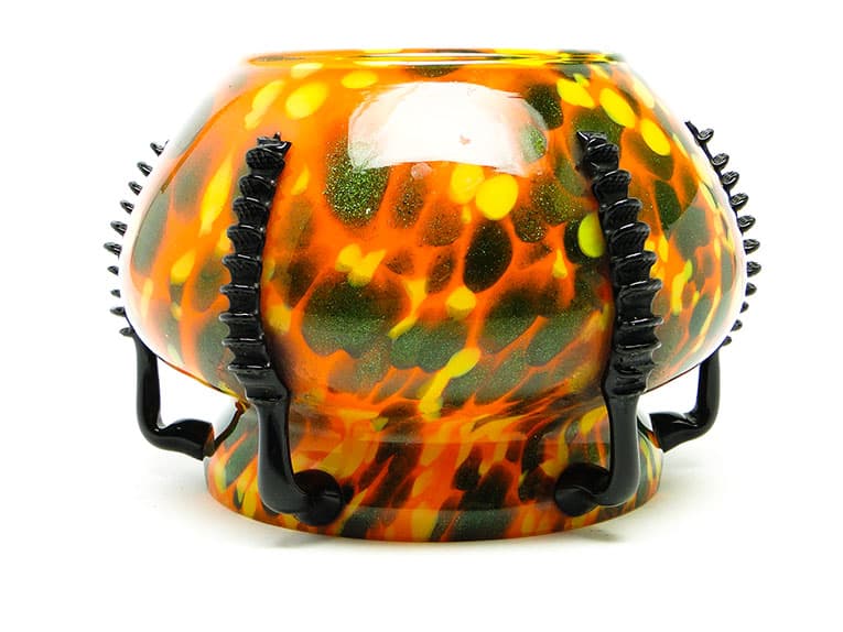 Wazon Art Deco, szkło spatter, Huta Welz, Czechosłowacja, lata 30. - 112719