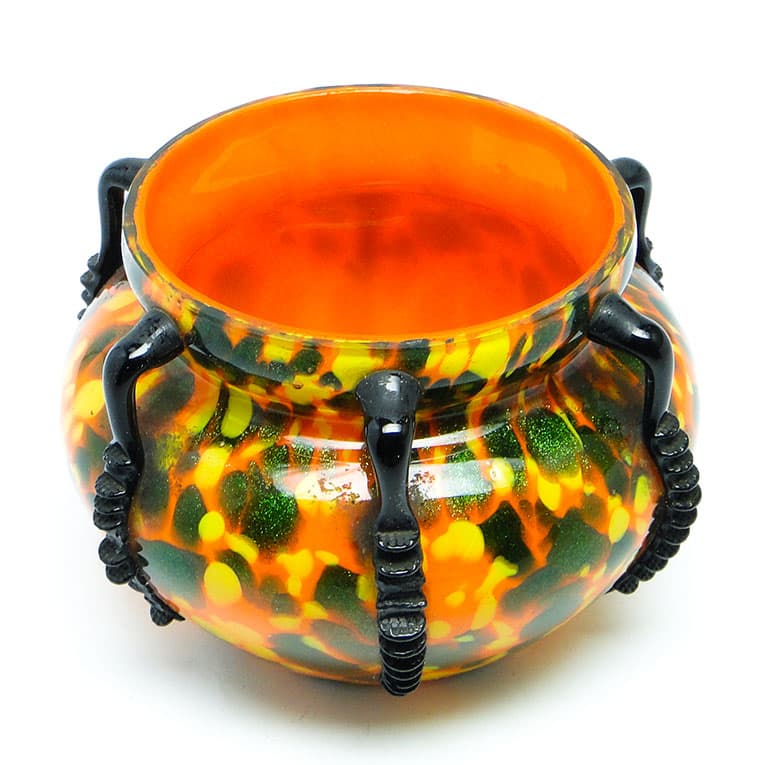 Wazon Art Deco, szkło spatter, Huta Welz, Czechosłowacja, lata 30. - 112723