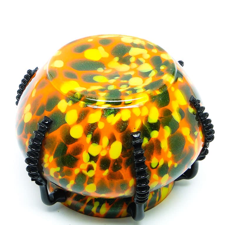 Wazon Art Deco, szkło spatter, Huta Welz, Czechosłowacja, lata 30. - 112722