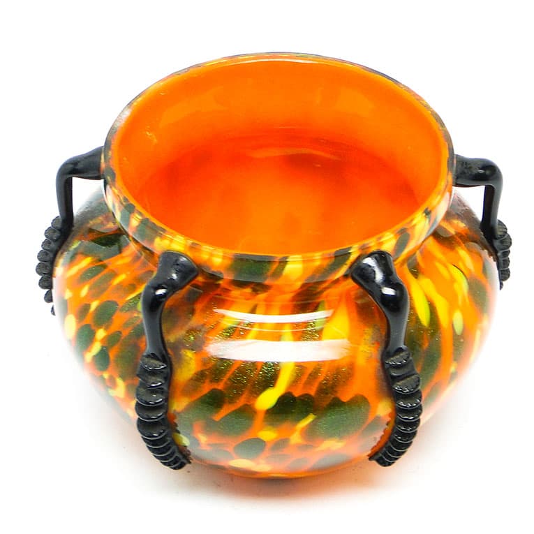 Wazon Art Deco, szkło spatter, Huta Welz, Czechosłowacja, lata 30. - 112714