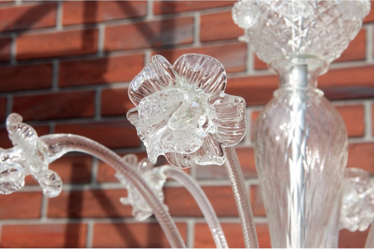 Przezroczysty żyrandol, Murano, Włochy, lata 2000. - 60416