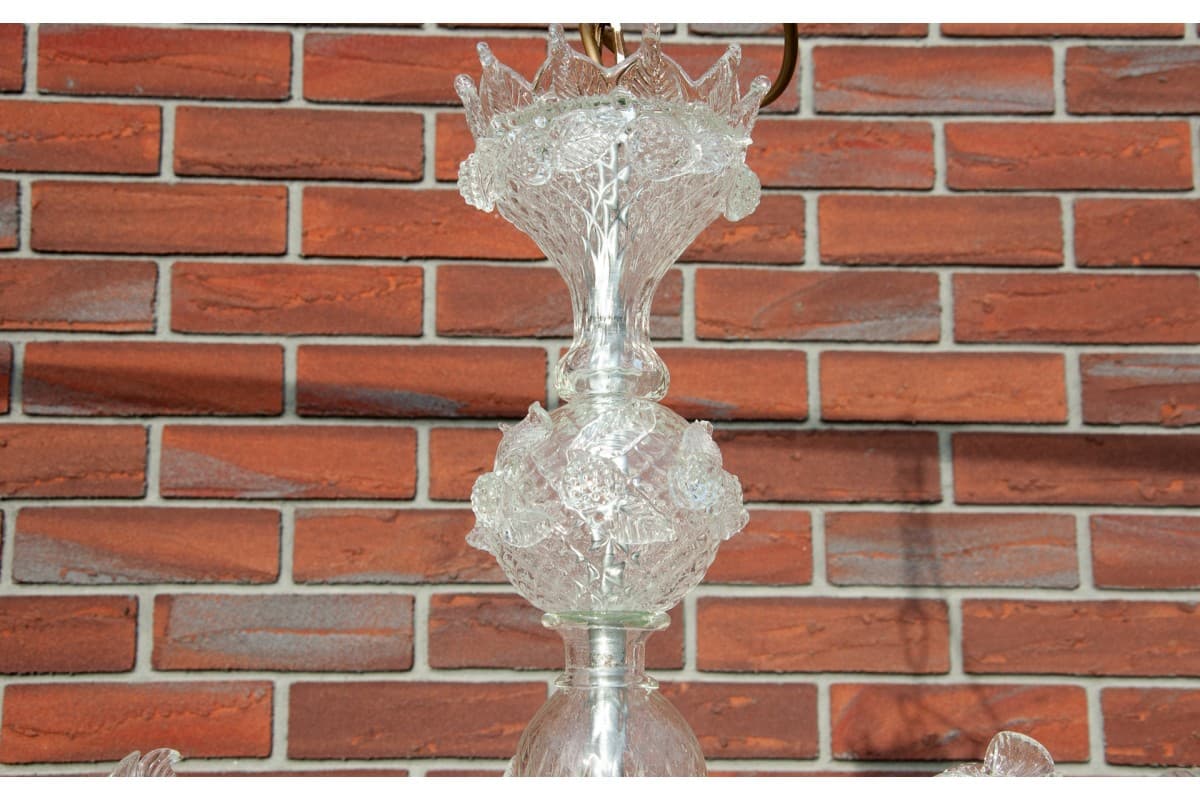 Przezroczysty żyrandol, Murano, Włochy, lata 2000. - 60409