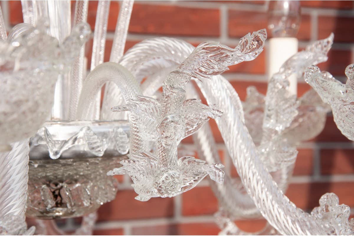 Przezroczysty żyrandol, Murano, Włochy, lata 2000. - 60420