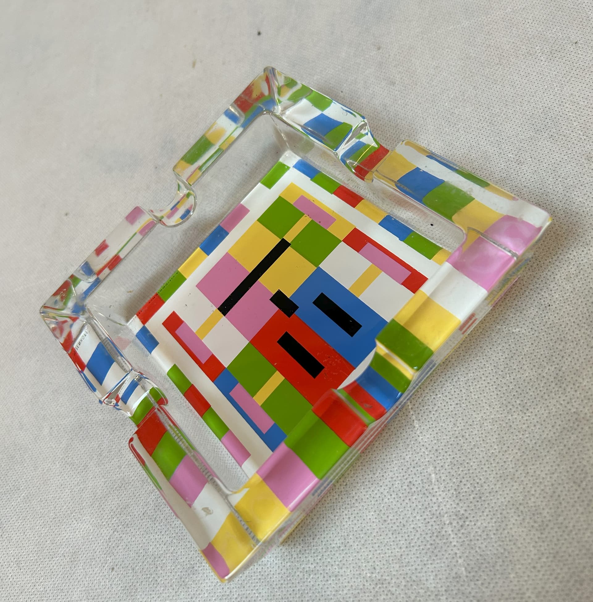 Popielniczka, multikolor, kryształ, proj. A. Guerriero, Ritzenhoff, lata 90. - 112796