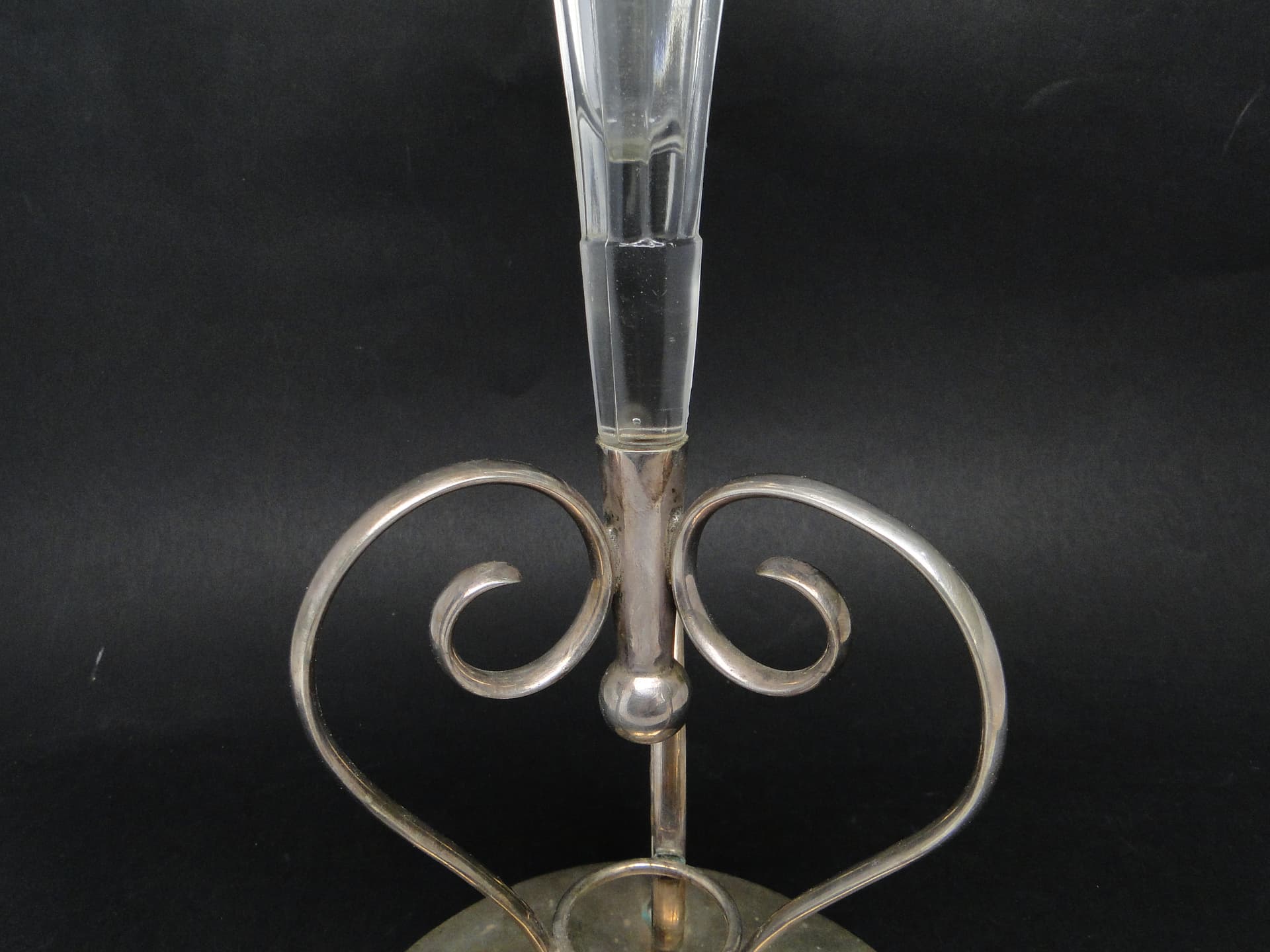 Wazon trumpet, Art Nouveau, szkło prasowane mosiądz srebrzony, Wielka Brytania, początek XX wieku - 112855