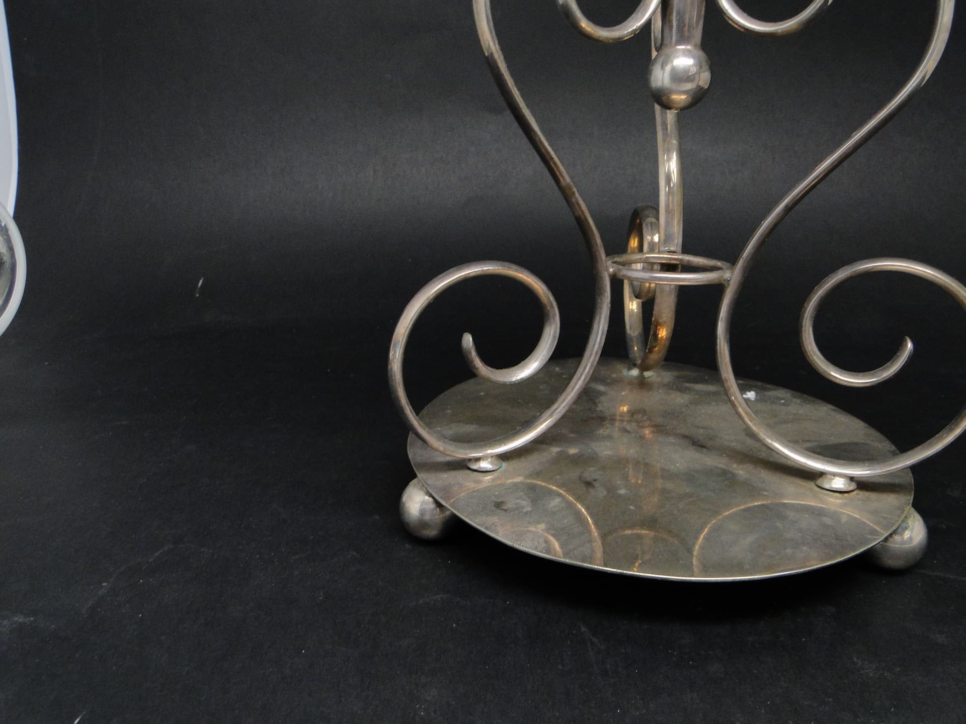 Wazon trumpet, Art Nouveau, szkło prasowane mosiądz srebrzony, Wielka Brytania, początek XX wieku - 112850