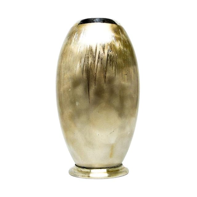 Wazon Ikora, Art Deco, mosiądz srebrzony, WMF, Niemcy, lata 30. - WYMIARY