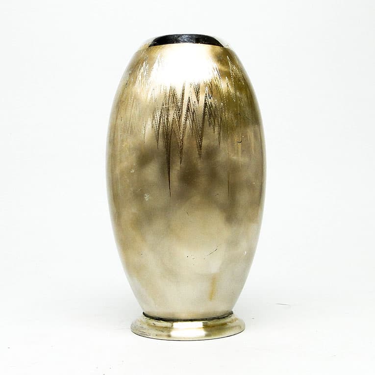 Wazon Ikora, Art Deco, mosiądz srebrzony, WMF, Niemcy, lata 30. - 112884