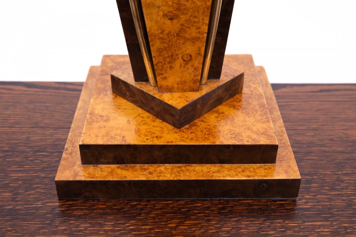 Brown Art Deco Table Lamp, Poland, 1950s - 78328