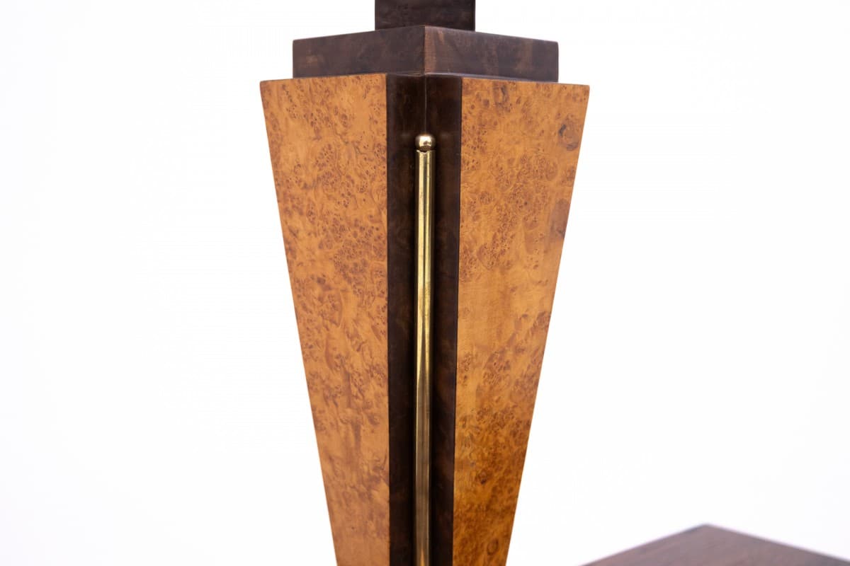 Brown Art Deco Table Lamp, Poland, 1950s - 78329
