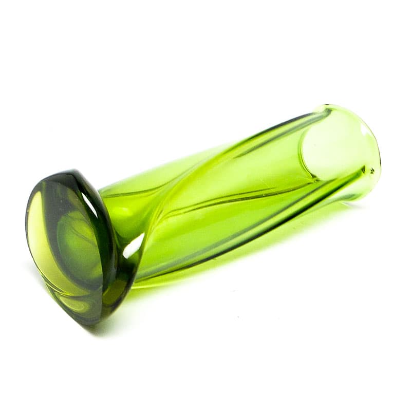 Wazon mid-century modern, szkło zielone, Polska, lata 70. - 112960