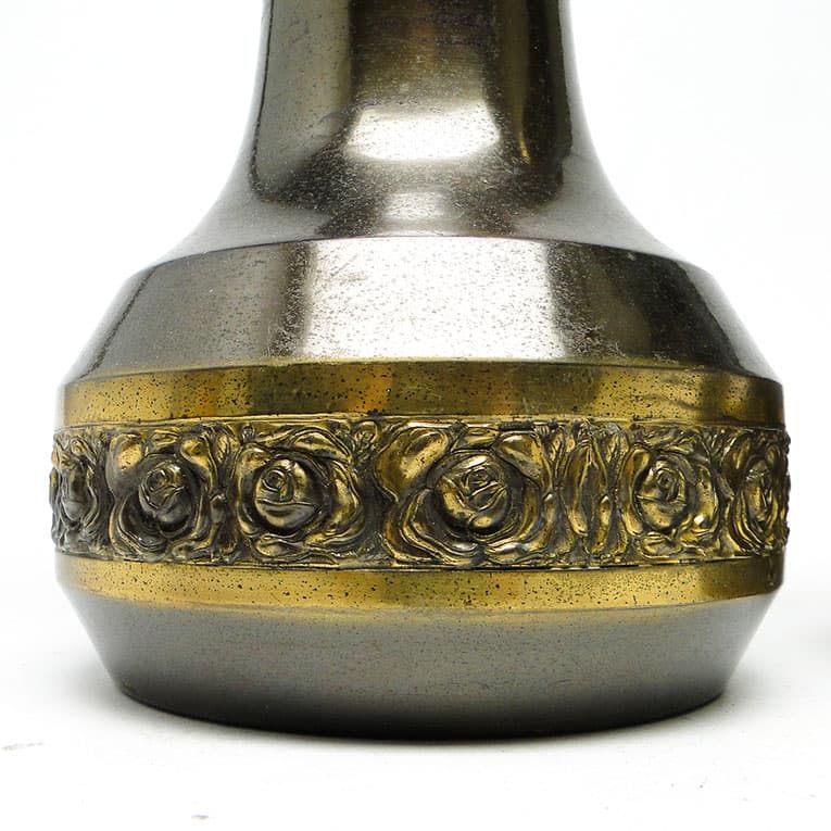 para amfor Art Nouveau, mosiądz patynowany, Francja, początek XX w. - 112995