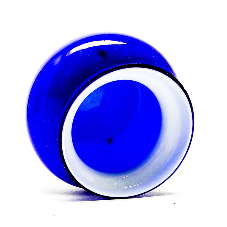 Wazon Postmodernizm, szkło niebieskie, Polska, lata 70. - 113076