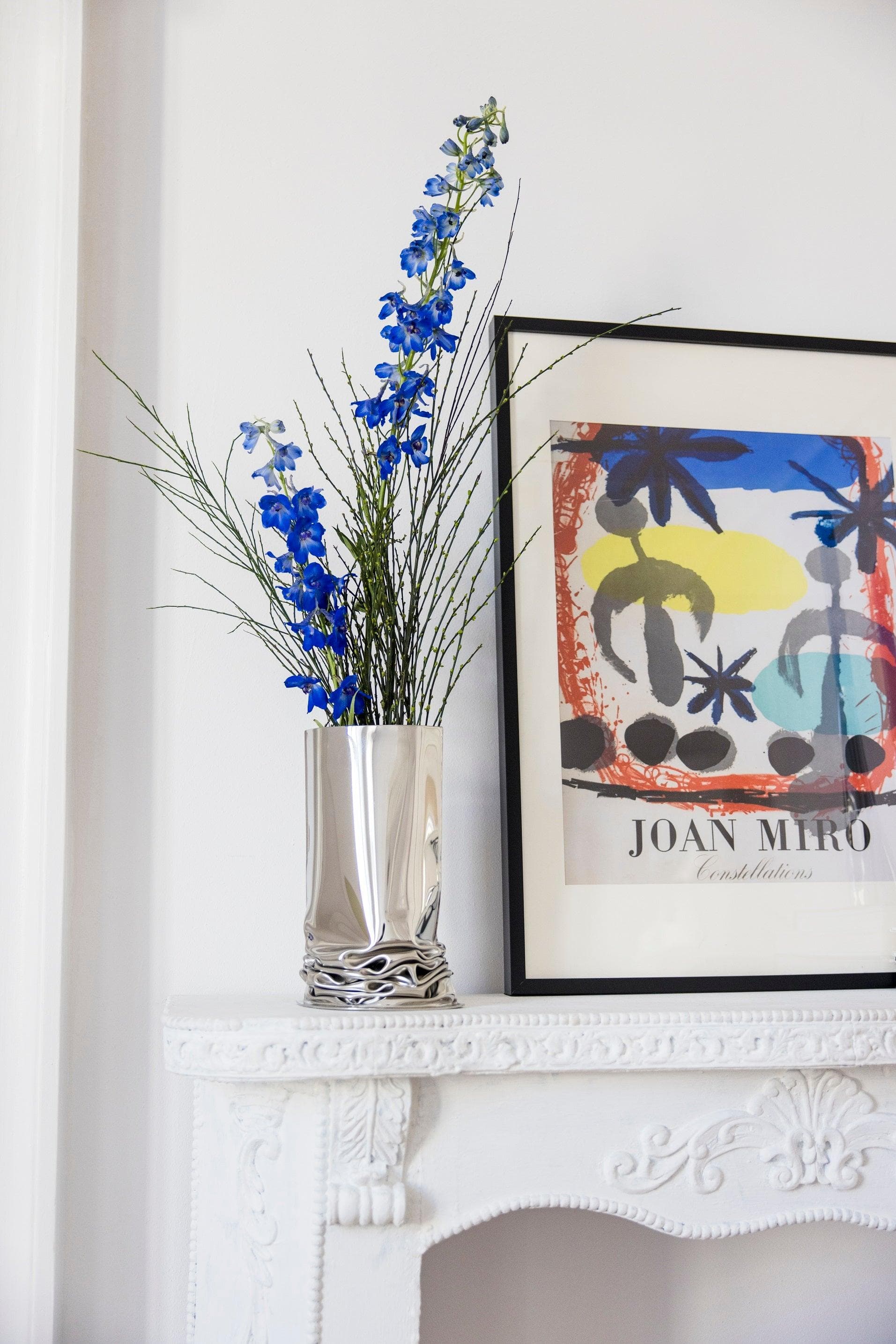 Wazon CRASH stalowy, srebrny, 35 cm, Zieta Studio - 116746