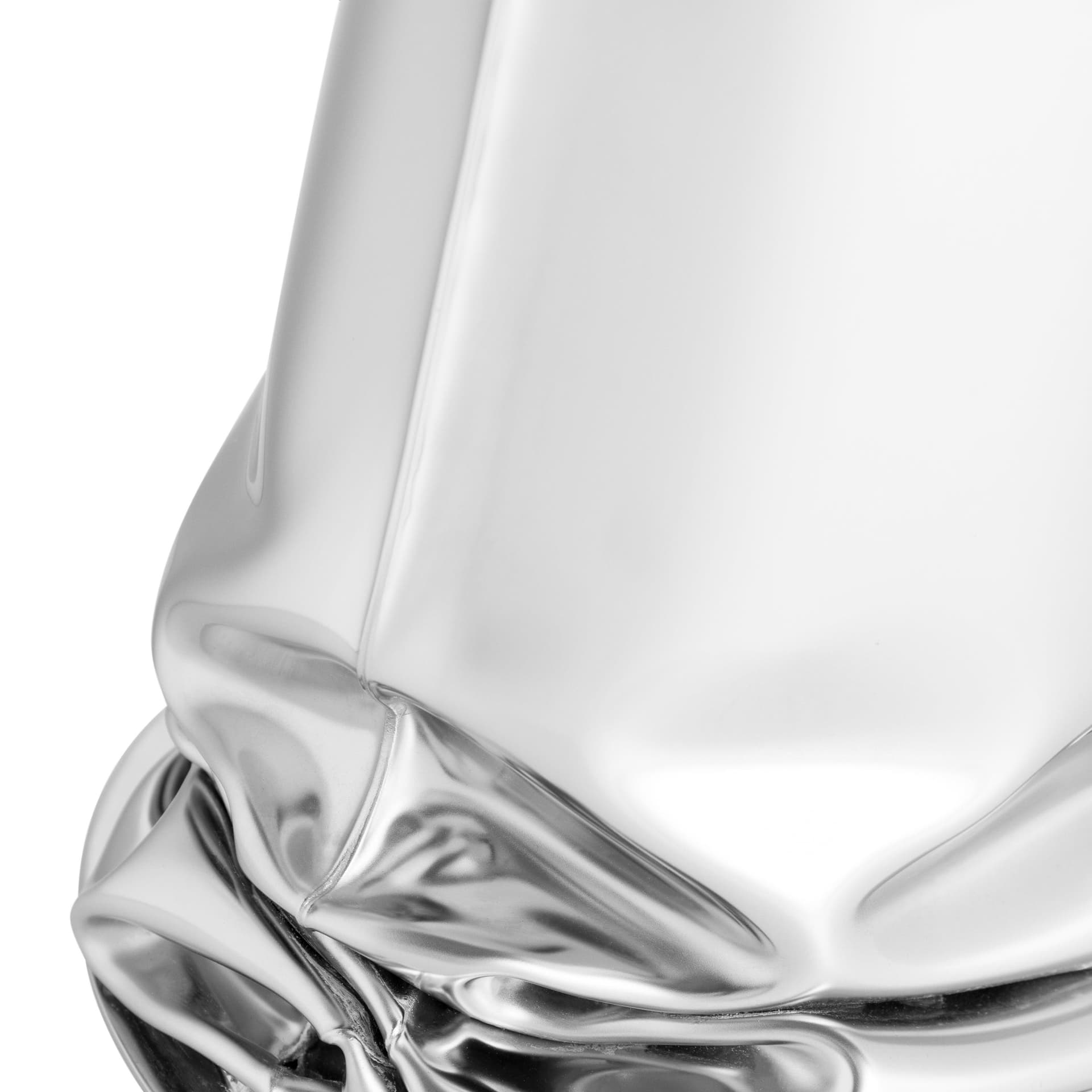 Wazon CRASH stalowy srebrny 30 cm, Zieta Studio - 116720