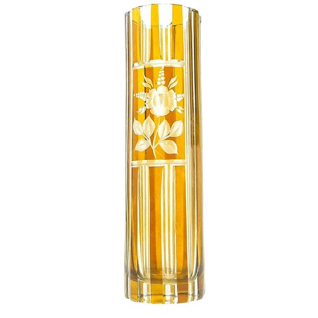 Wazon Mid-Century Modern, kryształ, Huta Julia, Polska, lata 70. - WYMIARY