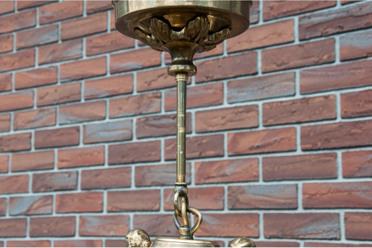 Brass Art Deco Chandelier, Western Europe, 1950s - 78347