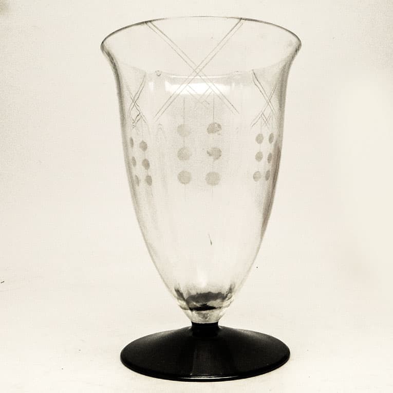 Wazon Art Deco, szkło, Huta Hortensja, Polska, lata 30. - 113222
