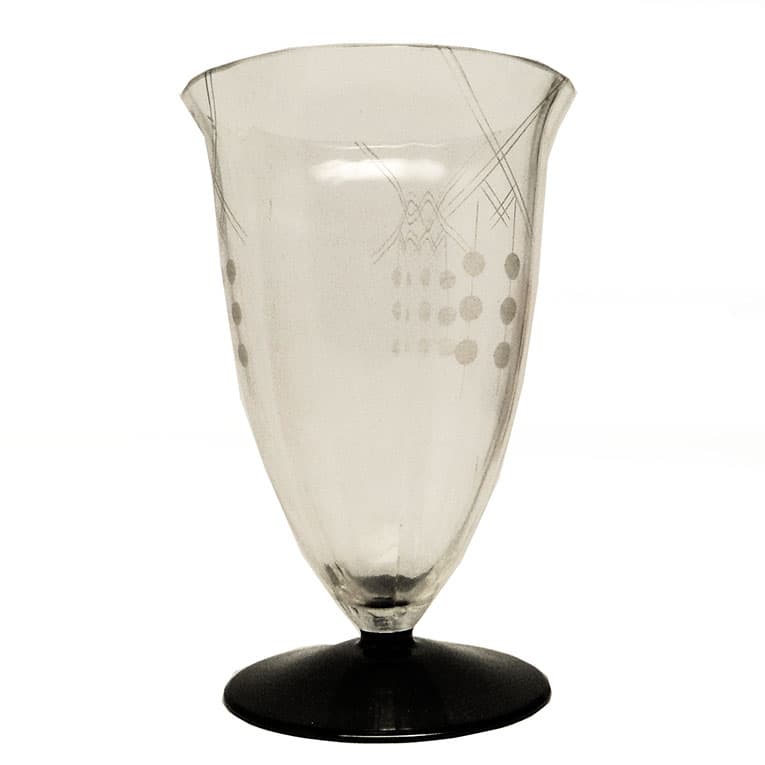 Wazon Art Deco, szkło, Huta Hortensja, Polska, lata 30. - 113221