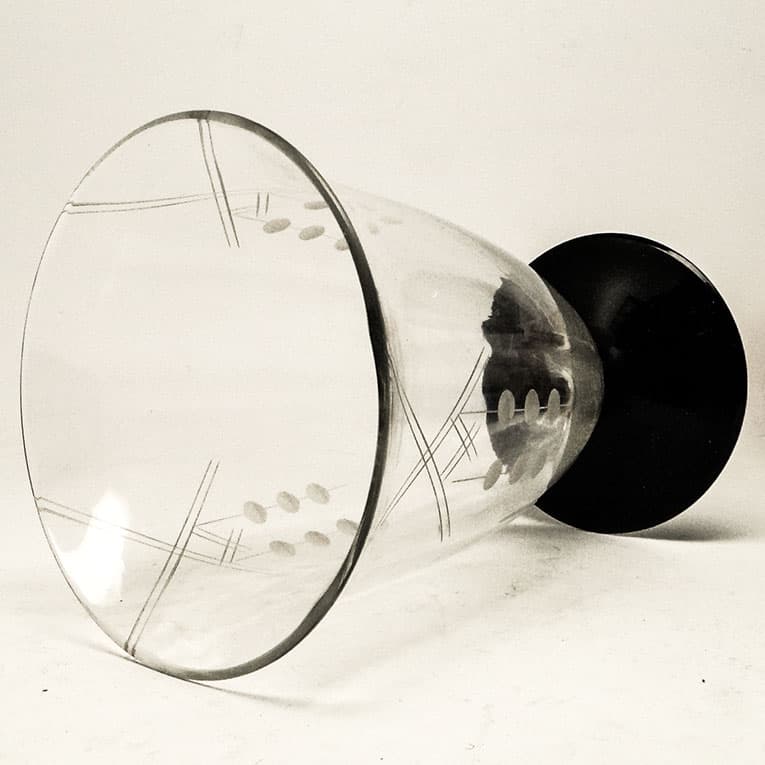 Wazon Art Deco, szkło, Huta Hortensja, Polska, lata 30. - 113223