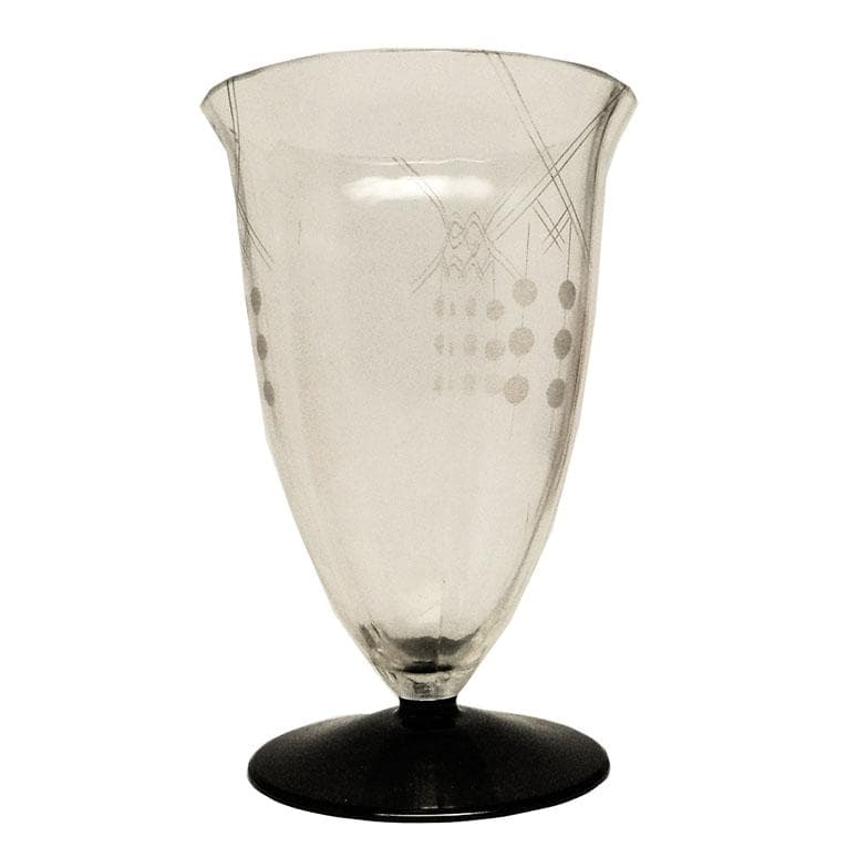 Wazon Art Deco, szkło, Huta Hortensja, Polska, lata 30.