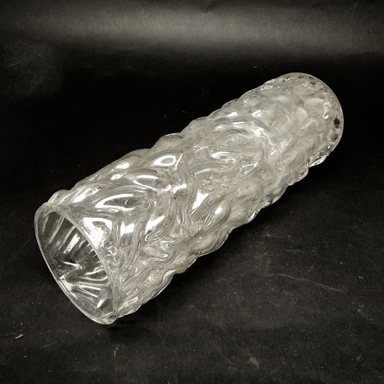 Wazon Mid-century modern, szkło transparentne, Polska, lata 70. - 113238