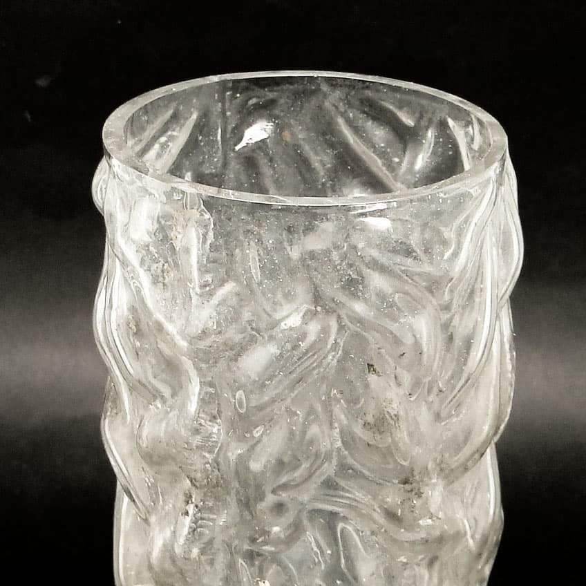 Wazon Mid-century modern, szkło transparentne, Polska, lata 70. - 113236