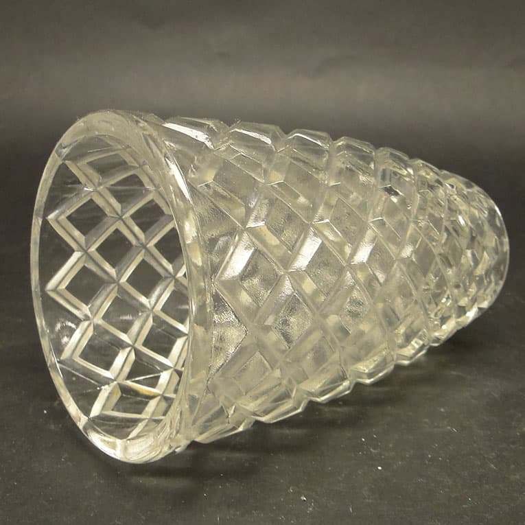 Wazon modernistyczny, szkło transparentne, Polska, lata 70. - 113265