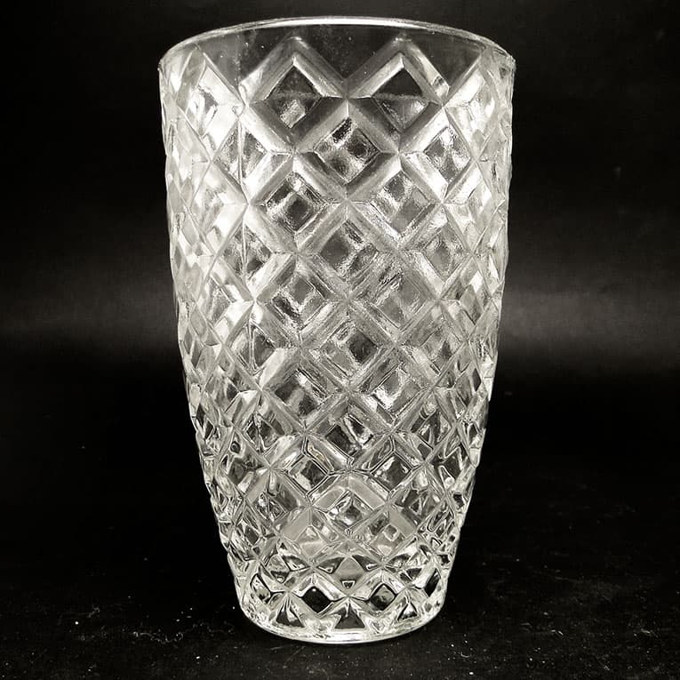 Wazon modernistyczny, szkło transparentne, Polska, lata 70. - 113264