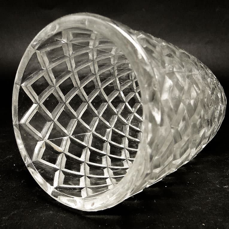 Wazon modernistyczny, szkło transparentne, Polska, lata 70. - 113268