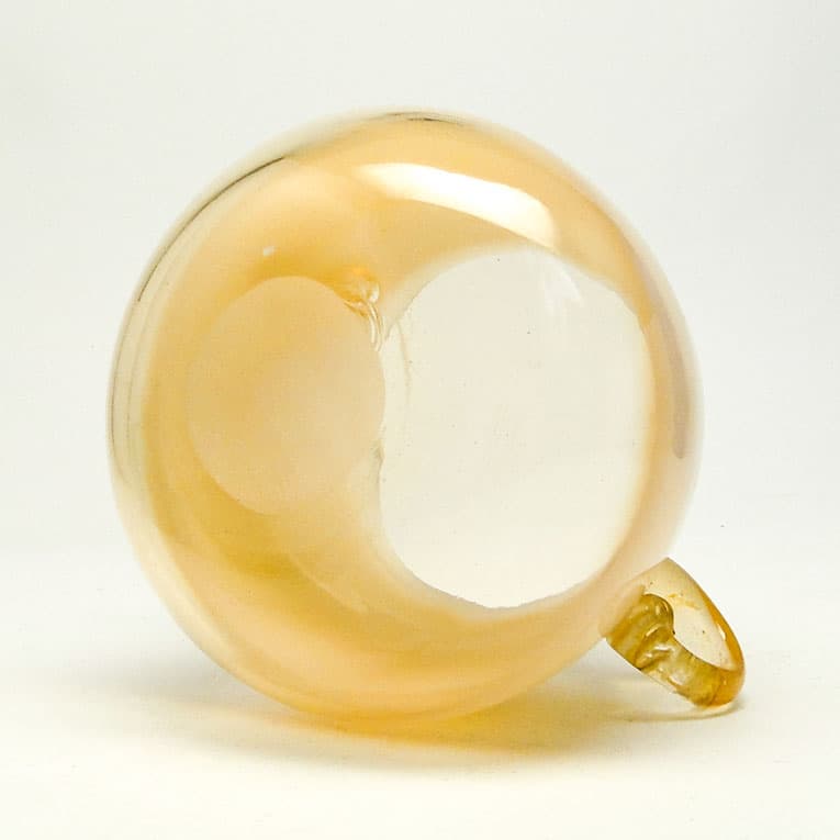 Wazon mid-century modern, szkło beżowe, proj. M. Jakubas, Polska, lata 70. - 113302