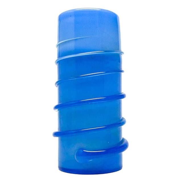 Wazon, polski modernizm, szkło niebieskie, proj. M. Jakubas, Polska, lata 70. - WYMIARY