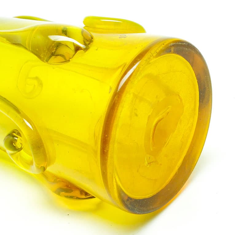 Wazon modernizm, szkło żółte, proj. J. Słuczan-Orkusz, Polska, lata 70. - 113381