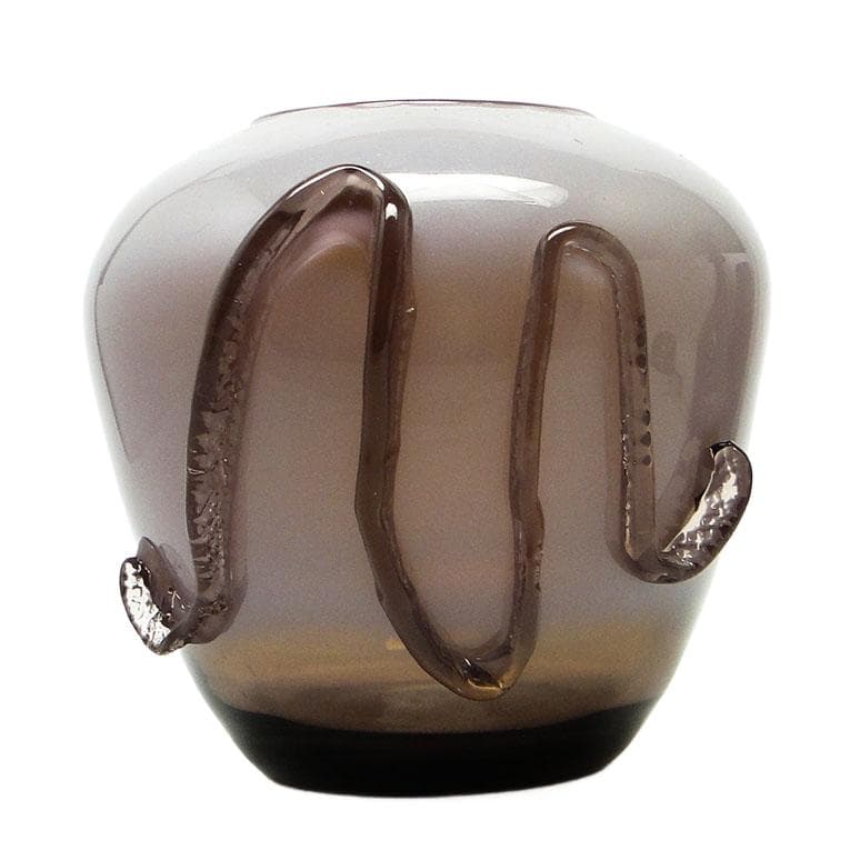 Wazon, polski modernizm, szkło fioletowe, proj. J. Słuczan-Orkusz, Polska, lata 70.