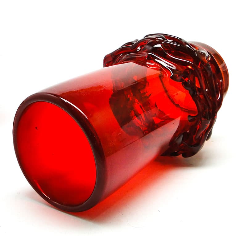 Wazon Cierniowa korona, szkło czerwone, proj. J. Słuczan-Orkusz, Polska, lata 70. - 113464