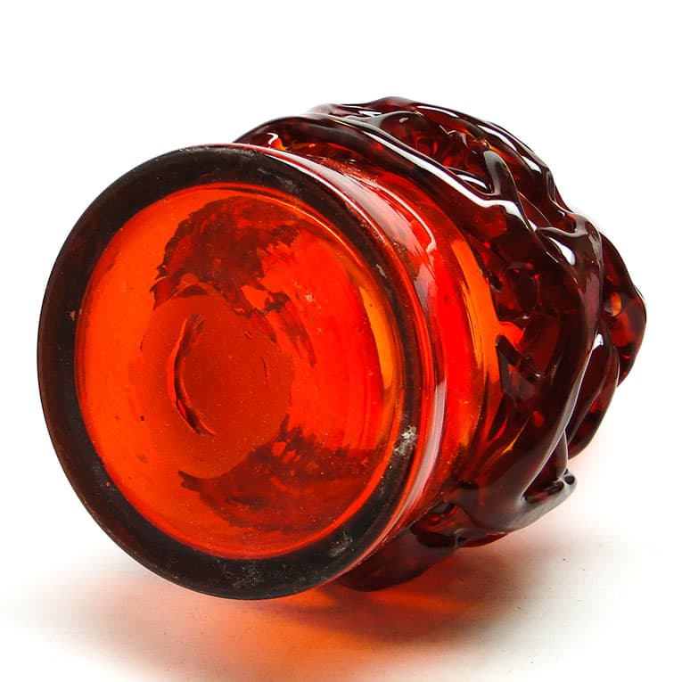 Wazon Cierniowa korona, szkło czerwone, proj. J. Słuczan-Orkusz, Polska, lata 70. - 113461