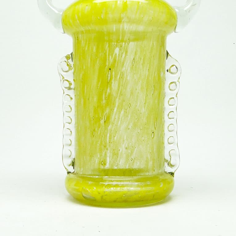 Wazon Postmodernizm, szkło żółte, Polska, lata 70. - 113471